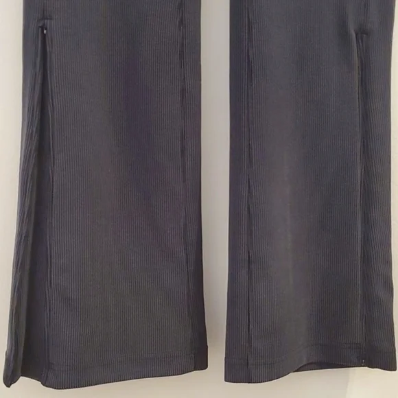 NWOT Lululemon Brushed Softstreme Rib Zip Flare Pants, 32.5